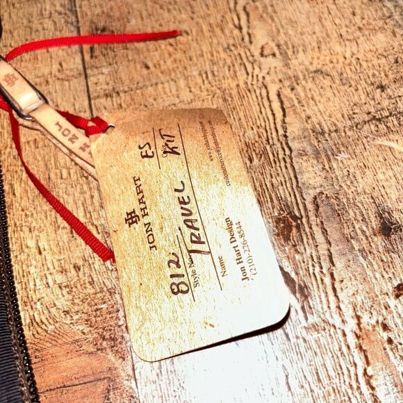 Jon Hart Espresso Coated Canvas Travel Kit - Picture 7 of 14